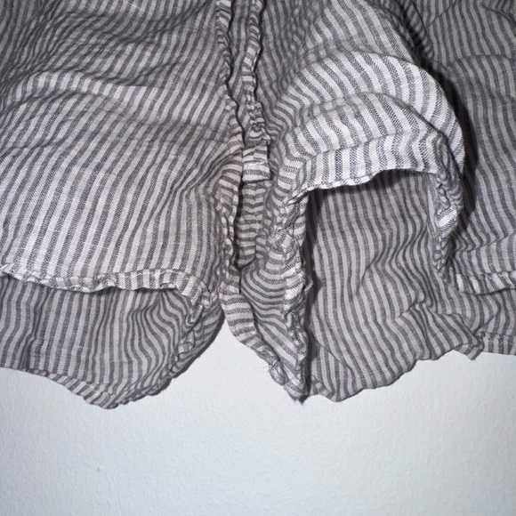 Striped Gray Long Sleeve Shirt & shorts sleep set - Picture 7 of 10